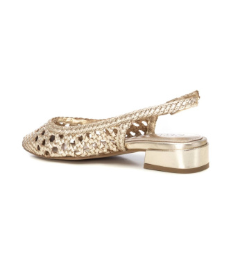 Carmela Skórzane baleriny 162183 Plecione Złote