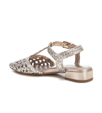 Carmela Ballerines en cuir argent 162184