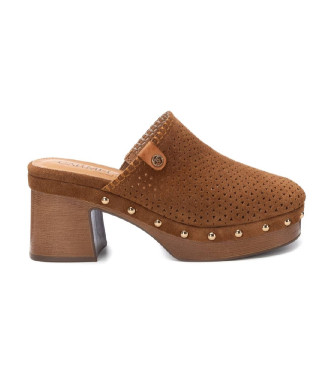 Carmela Lederclogs 162220 braun