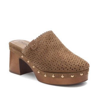 Carmela Lederclogs 162220 taupe