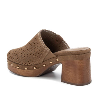 Carmela Leather clogs 162220 taupe