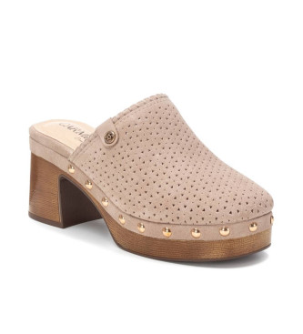 Carmela Leather clogs 162220 beige