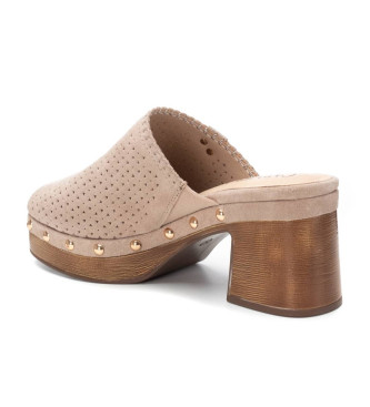 Carmela Leather clogs 162220 beige