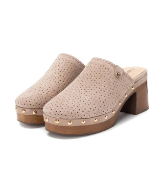 Carmela Leather clogs 162220 beige