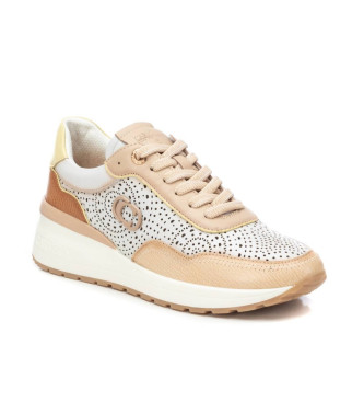 Carmela Leren sportschoenen 162272 beige