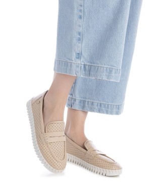 Carmela Leather moccasins 162303 beige