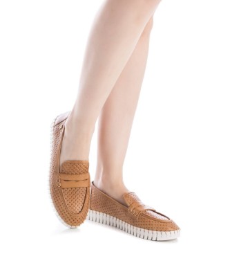 Carmela Braune Leder-Slipper 162303