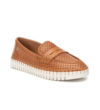 Carmela Bruin leren loafers 162303