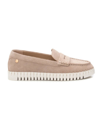 Carmela Leather moccasins 162324 beige