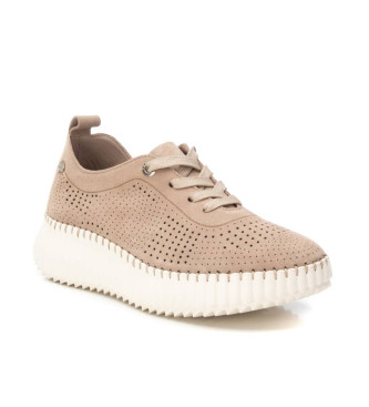 Carmela Leren sportschoenen 162325 beige