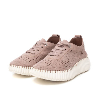 Carmela Leather trainers 162325 nude