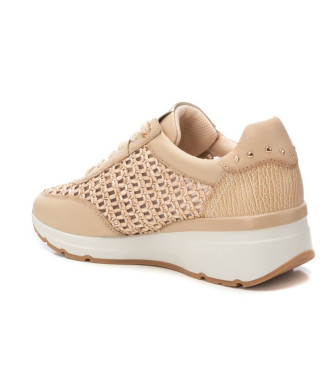 Carmela Leren sportschoenen 162326 beige