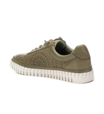 Carmela Zapatillas de Piel 162327 verde