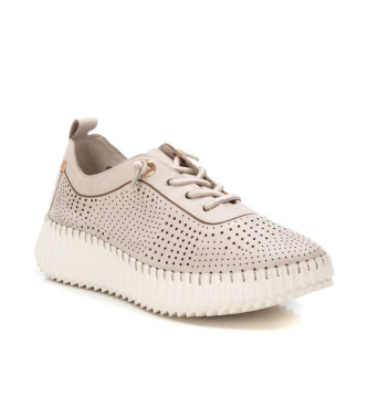 Carmela Zapatillas de piel 162369 beige