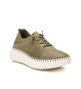 Carmela Leather trainers 162369 green