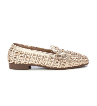 Carmela Loafers i guldlder 162410