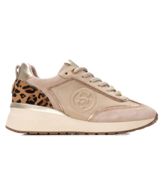 Carmela Zapatillas de piel 162441 beige