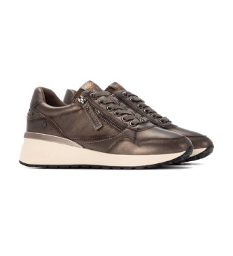 Carmela Leren sneakers 162442 brons