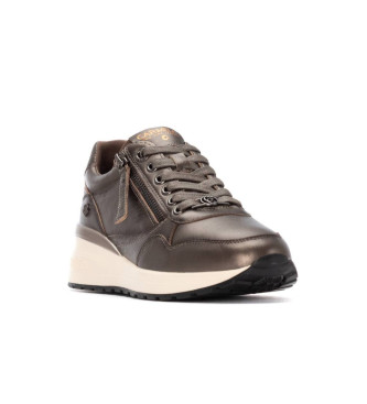 Carmela Leren sneakers 162442 brons