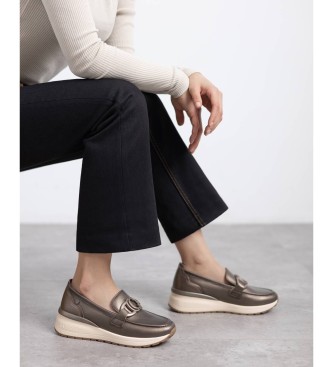 Carmela Goud leren loafers 162523