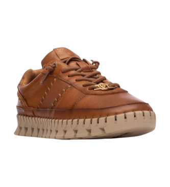 Carmela Leren sneakers 162528 bruin