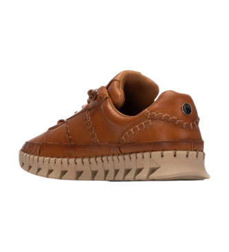 Carmela Leren sneakers 162528 bruin