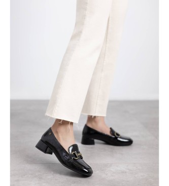 Carmela Black Leather Shoes 162539