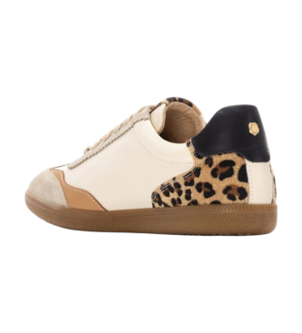 Carmela Leren sneakers 162640 beige
