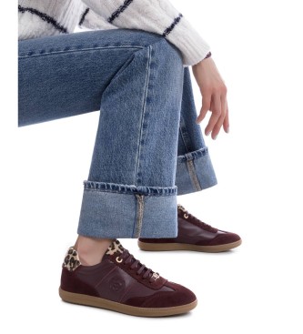 Carmela Zapatillas de Piel 162640 burdeos