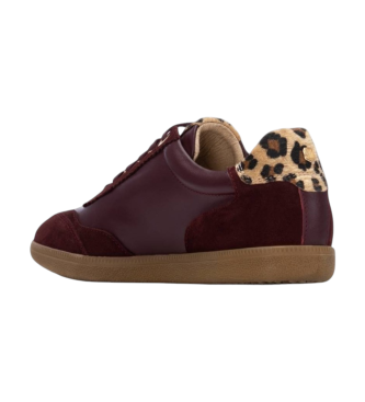 Carmela Zapatillas de Piel 162640 burdeos
