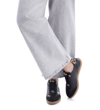 Carmela Leren sneakers 162640 zwart