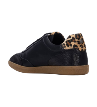 Carmela Leren sneakers 162640 zwart