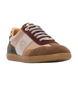 Carmela Leren sneakers 162640 beige
