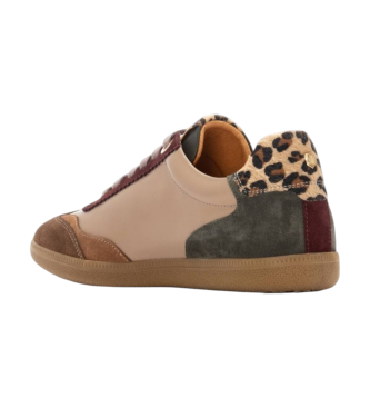Carmela Leren sneakers 162640 beige