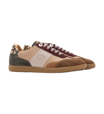 Carmela Leren sneakers 162640 beige