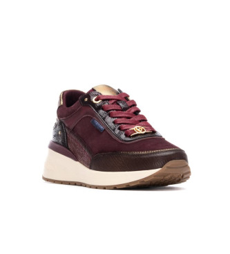 Carmela Sneakers i lder 162652 bordeaux