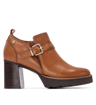 Carmela Skórzane buty za kostkę 162704 brązowe 