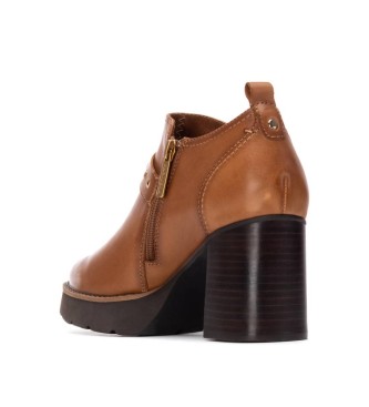 Carmela Skórzane buty za kostkę 162704 brązowe 