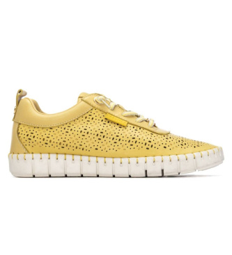 Carmela Leather Sneakers 163099 yellow