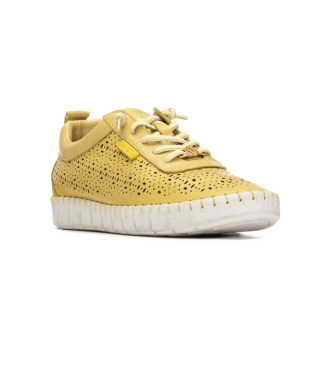 Carmela Leather Sneakers 163099 yellow