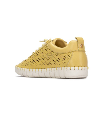 Carmela Leather Sneakers 163099 yellow