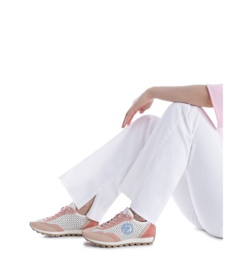 Carmela Leren sneakers 163113 beige