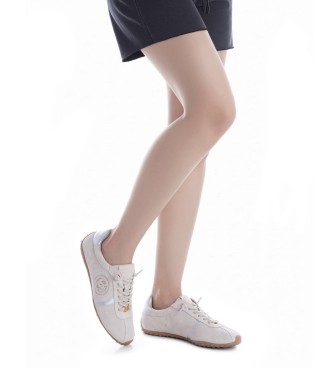 Carmela Leren sneakers 163173 wit