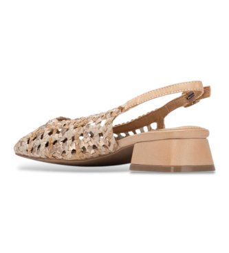 Carmela Beige Leather Shoes 162185