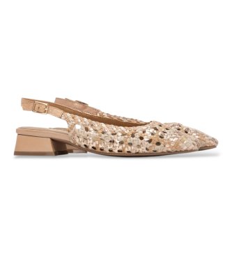 Carmela Beige Leather Shoes 162185