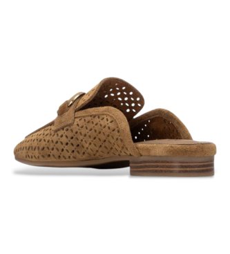 Carmela Sapatos de couro 163138 castanho