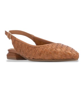 Carmela Sapatos de couro 163176 castanho