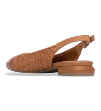 Carmela Sapatos de couro 163176 castanho