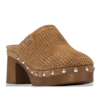 Carmela Sapatos de couro 163283 castanho