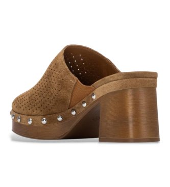 Carmela Sapatos de couro 163283 castanho